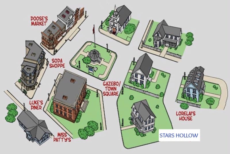 map of Stars Hollow